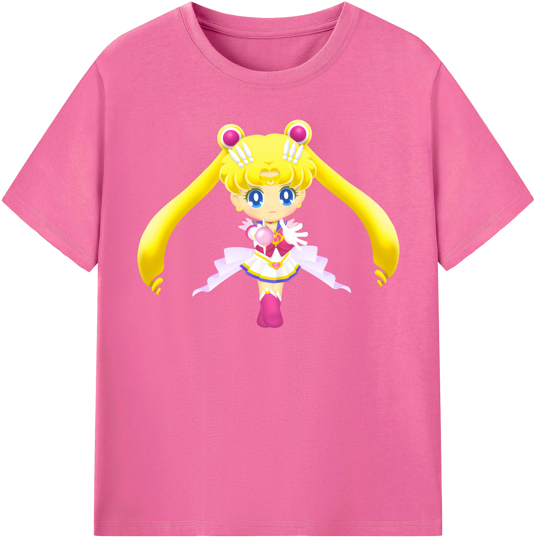 （画像用） 美少女戦士セーラームーン 月野 うさぎ つきの うさぎ Sailor Moon Tsukino Usagi レディースカジュアルプリントTシャツ（綿100％）